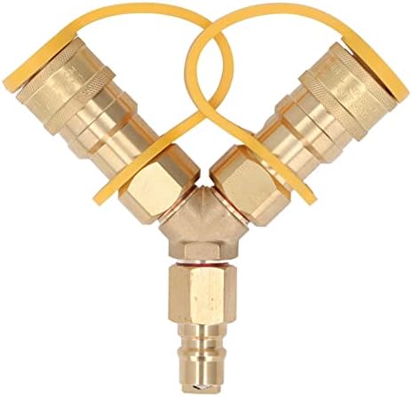 Divisor gas natural adaptador Y 3/8pulg para parrillas