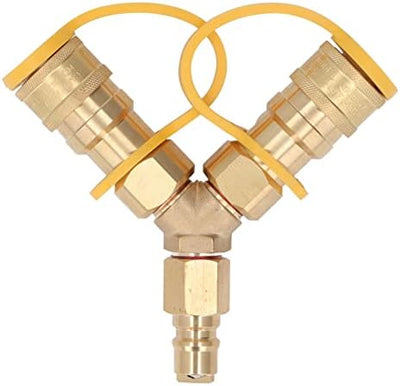 Divisor gas natural adaptador Y 3/8pulg para parrillas