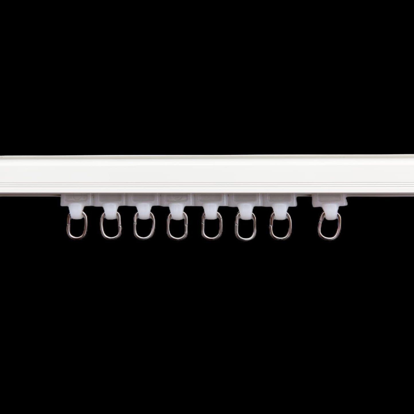 Poleas riel cortina techo blanco 20 pzas