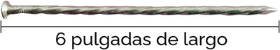 Estacas metal galvanizado espiral 6pulg 35uds exteriores