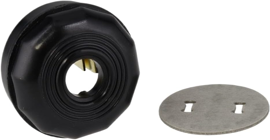 Enchufe antiguo grabado en relieve negro