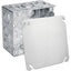 Caja conexión eléctrica 4x4 pulg con tapa blanca
