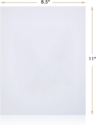 50 Tableros Sin Ácidos 8.5x11pulg 4 Capas Blanco