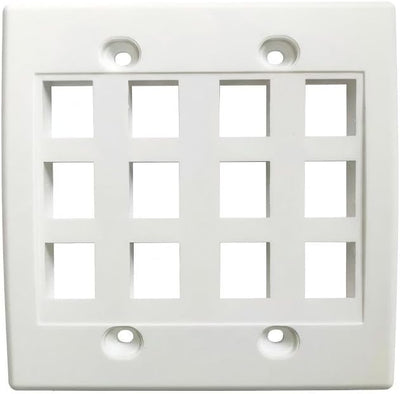 Placa pared Keystone 12 puertos comp con conectores