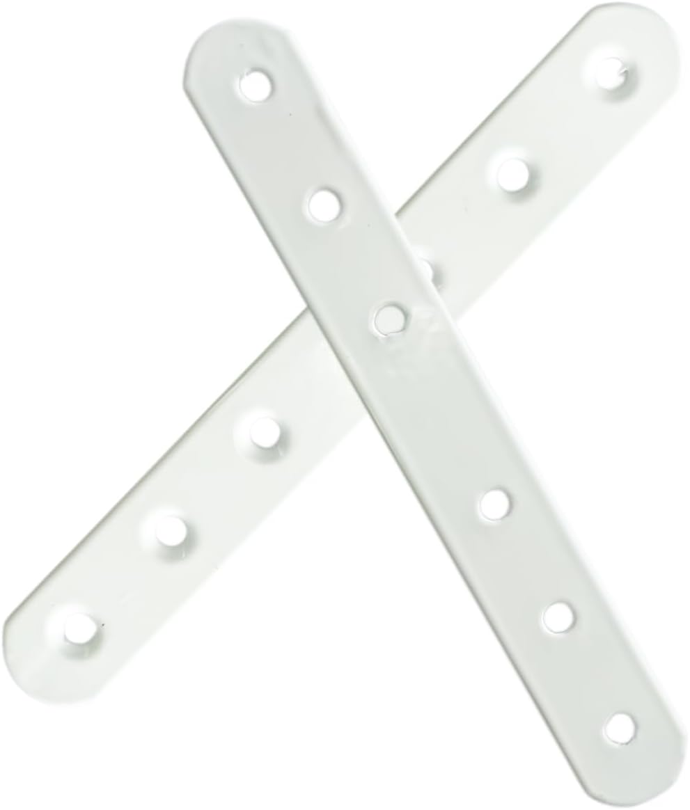 10 Soportes Planos Blanca 3.7pulg Conector Mueble