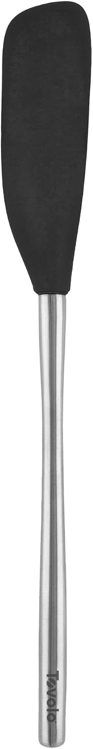 Espátula silicona mango acero inox negro resistente calor