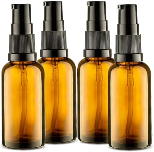 Botella vidrio ámbar vacía 1.7oz paquete 4 viaje