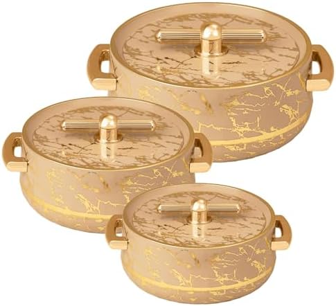 Set 3 Cacerolas Acero Inox para Chapati 1700ml 1200ml 600ml