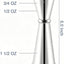 Jigger acero inox 304 doble 1 y 2 oz bartending profesional