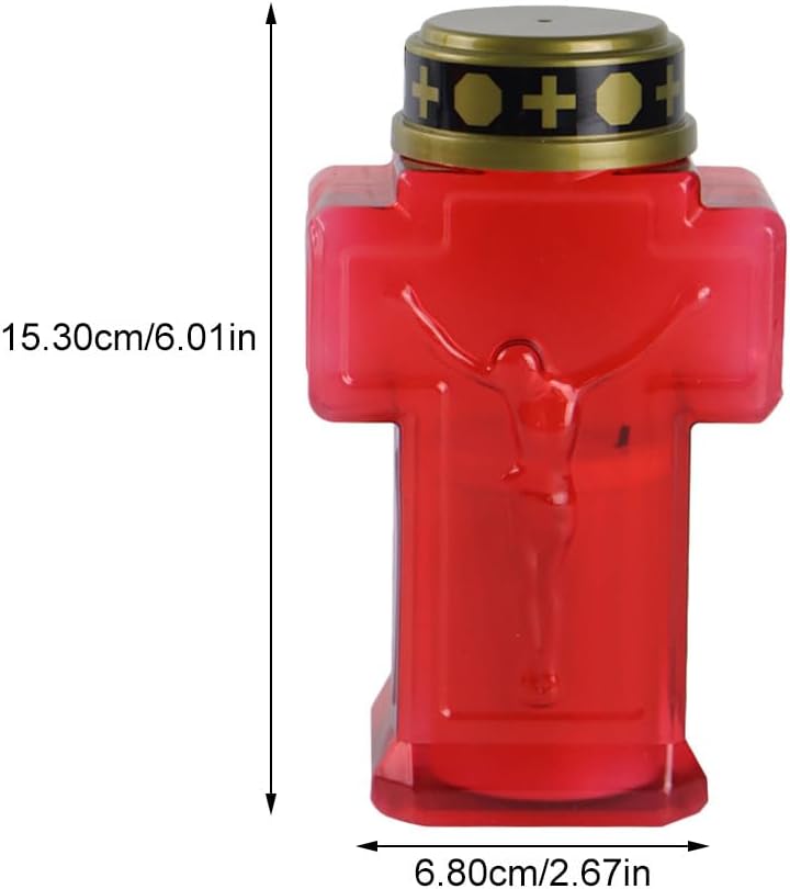 Velas Jesus Sin Llama Con Cruz Oracion Pilas Decoracion