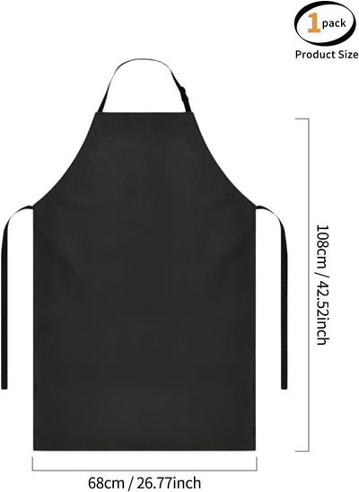 Delantal Negro Ajustable Impermeable Laboratorio