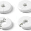 Pack 4 Ojales Plástico Redondo para Cable Pared Escritorio