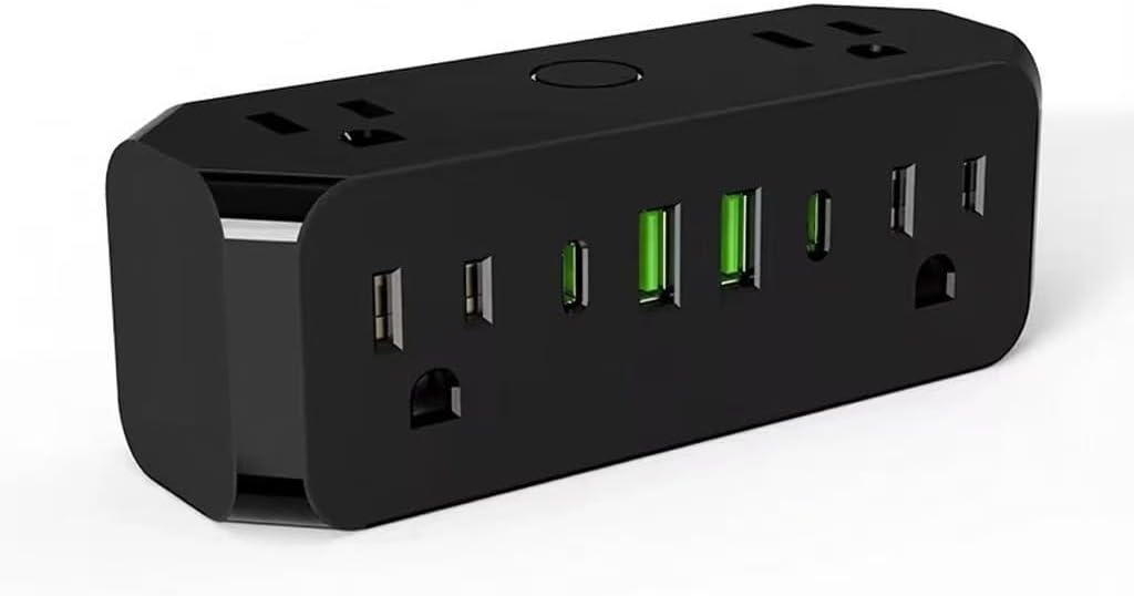 Regleta sobretensión con 6 salidas USB A y C 1800J