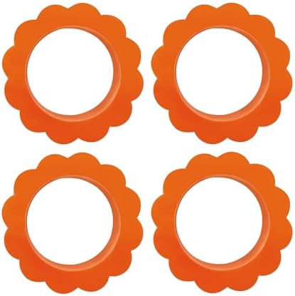 Juego de anillos para servilletas mariposa naranja de acrílico