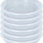 Platillo plástico transparente 12pulg set 6 para macetas interiores