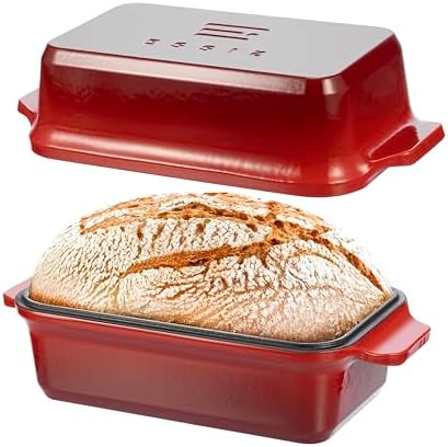Horno Holandés Esmaltado Hierro Fundido 4.2qt Tapa Panadero 9x5