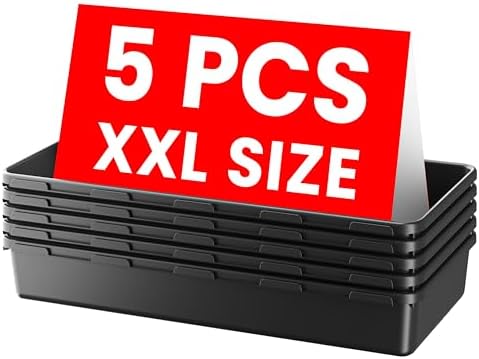 Set 5 pzas organizador cajón escritorio negro