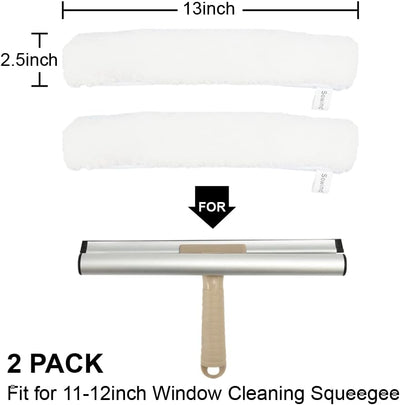Funda lavadora ventanas 13pulg pack 2 microfibra blanco