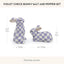 Set 2 Salero Pimentero Cerámica Conejito Violeta Blanco