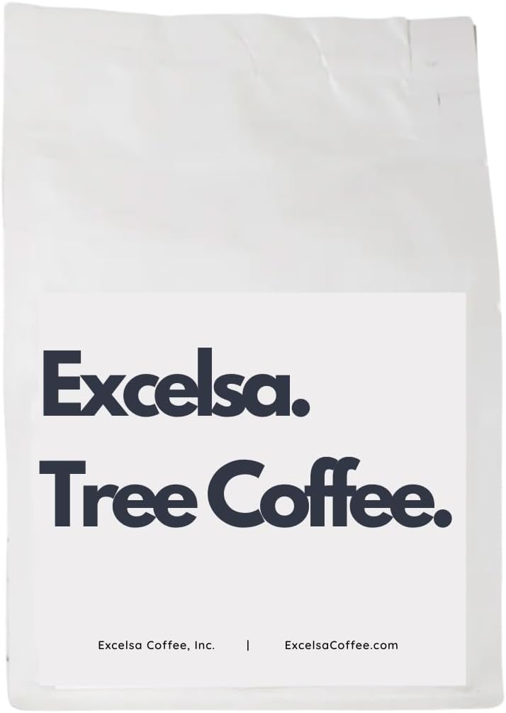 Café Excelsa Tree Whole Bean 12 oz Sin sabor amargo