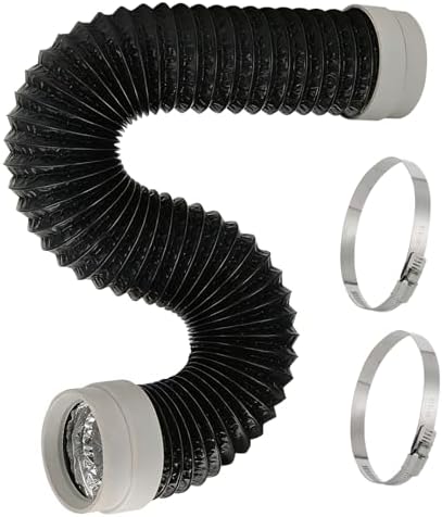 Tubo ventilación secadora 8ft aluminio flexible con conectores