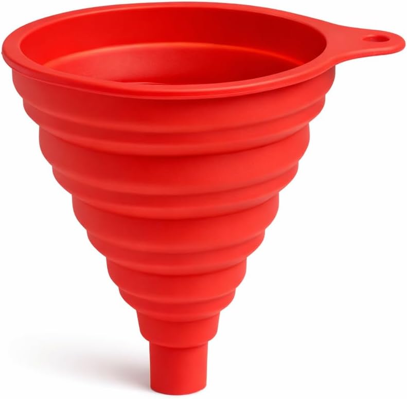 Embudo de cocina de silicona sin BPA plegable para botellas