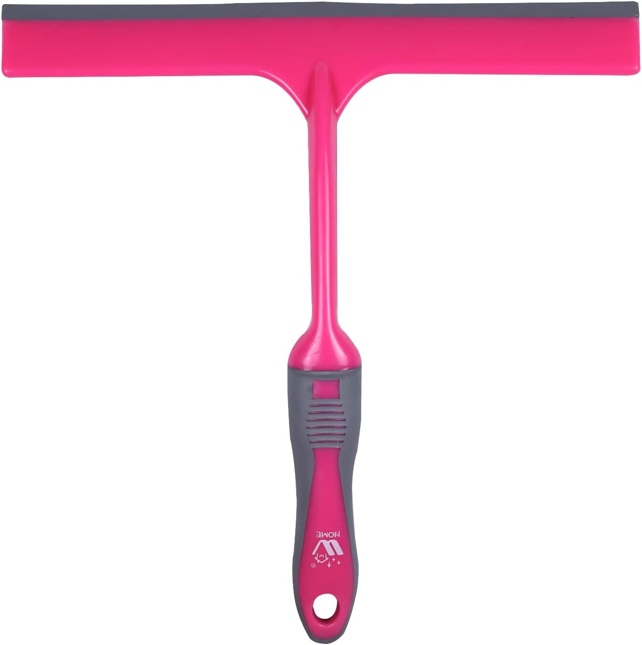 Limpiador superficies con escobilla ducha rosa