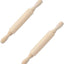 2 Rodillos Madera para Hornear Masa Fondant Pastelería 6pulg