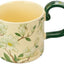 Taza de cerámica vintage de camelia con diseño floral