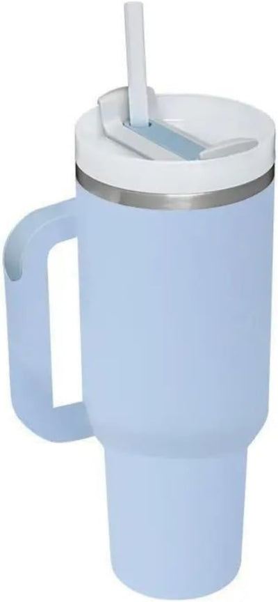 Vaso de viaje con aislamiento doble 40 oz azul claro