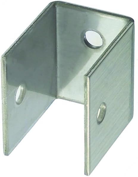 Soporte en U acero inox cepillado para paneles 1pulg set 10