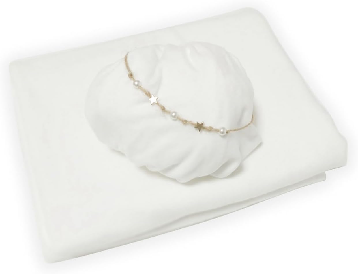 3 Pzas Accesorios Fotografía Recién Nacido Telón Diadema Blanco