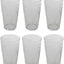 6 Vases Cristal Diseño Palmera Transparente