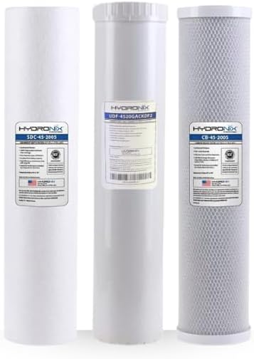 Kit filtro 3 etapas 20pulg para cloro metales pesados