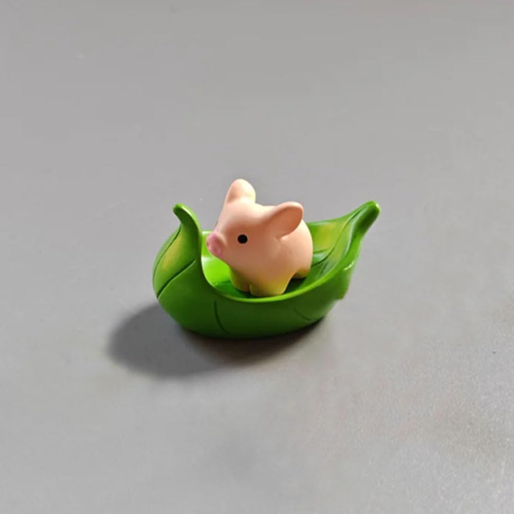 Figuras cerdo rosa resina decoración micro paisaje 20