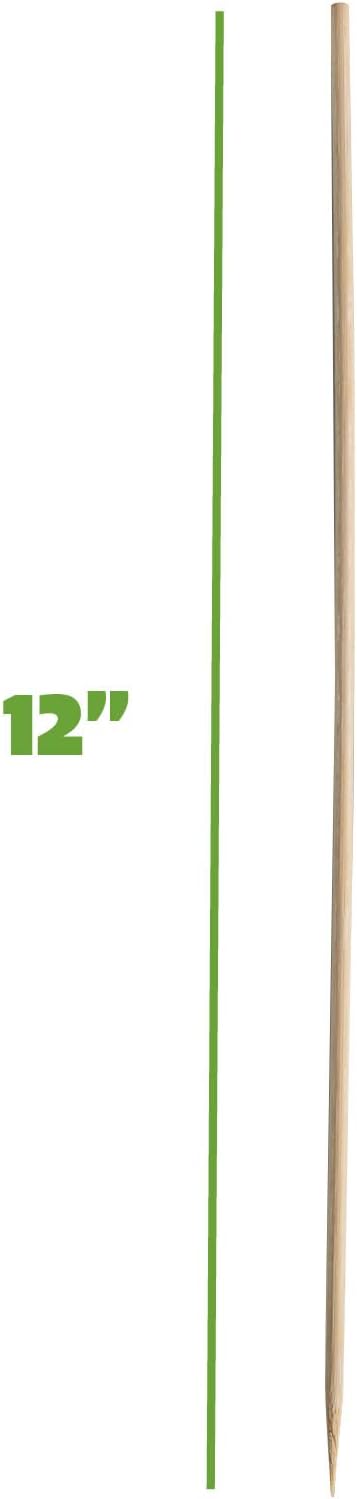 Brochetas bambú 12pulg 100uds para shish kabob parrilla