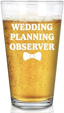 Vaso transparente para observador de planificación de bodas