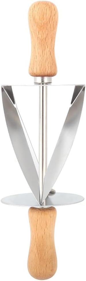 Cortador cruasán acero inox mango madera 7.68pulg