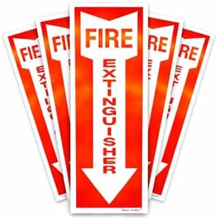 Adhesivo señalización extintor de incendios 5 pzas