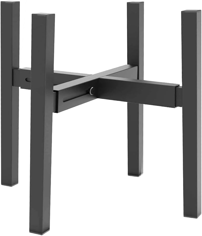 Soporte maceta 10-16pulg metal ajustable negro