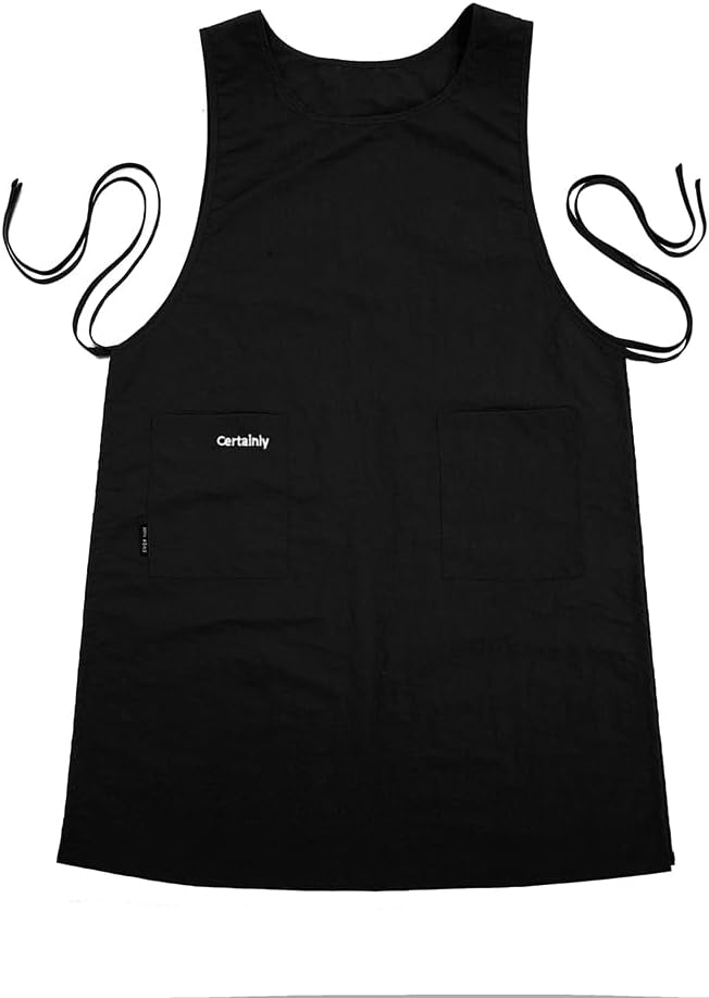 Delantal impermeable con solapa y bolsillos para chef