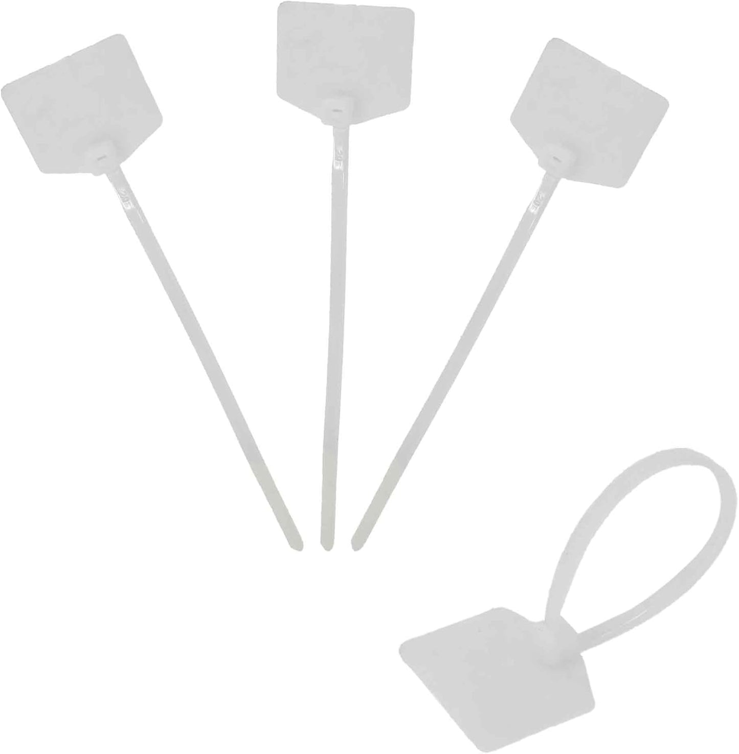 100 Bridas Blancas Correas Plástico para Cables