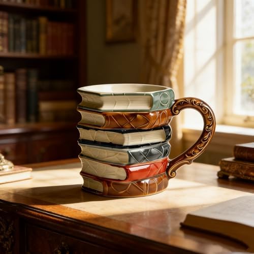 Taza de café pintada a mano con mango decorado diseño multicolor
