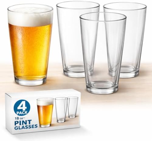 Juego de vasos para cerveza clara duraderos 16 oz