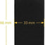 Inserto decorativo para placa de pared negro pack 1