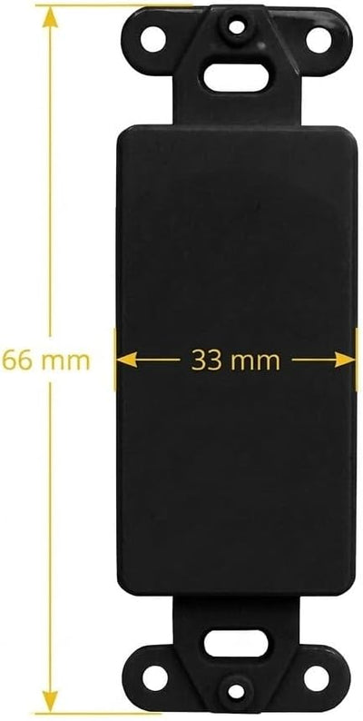 Inserto decorativo para placa de pared negro pack 1