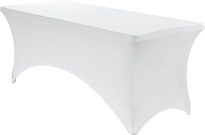 Mantel Elastano Ajustable Mesa Rectangular Exterior Blanco