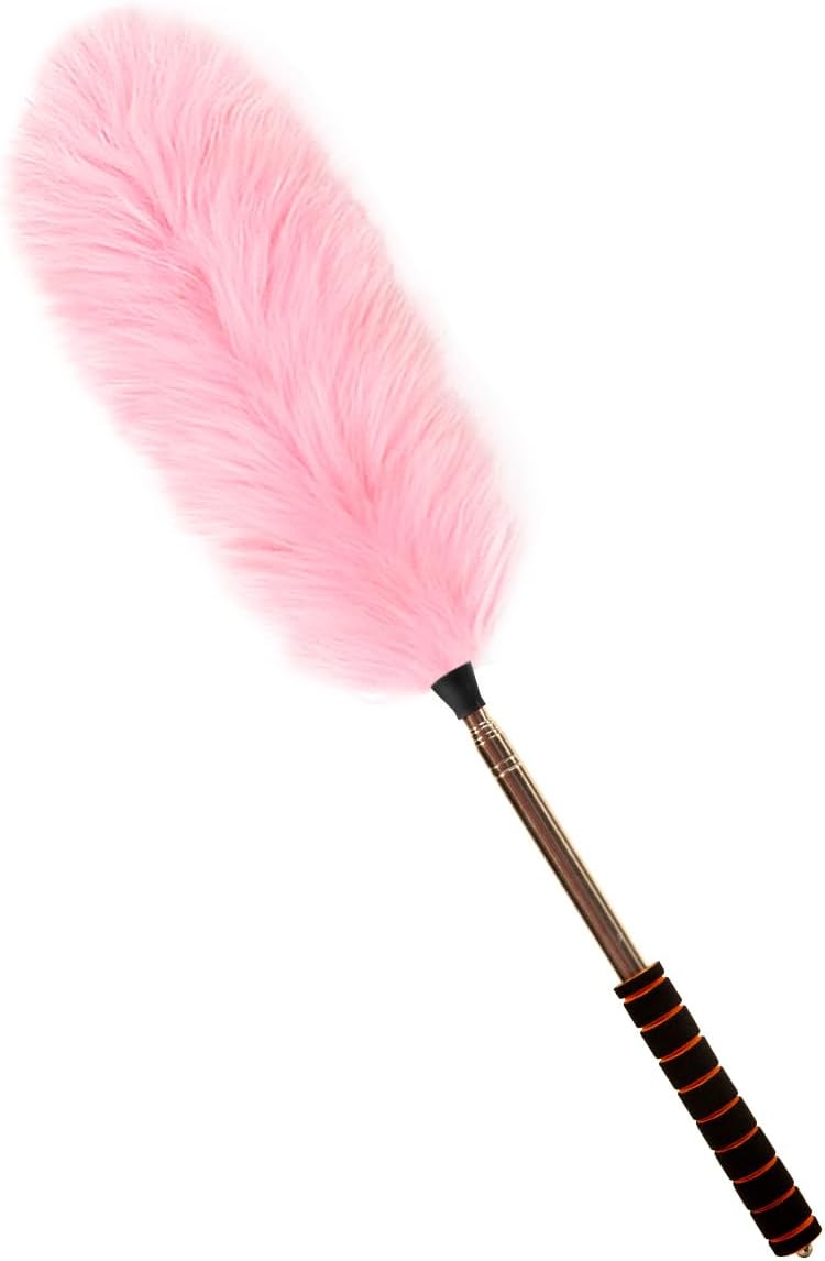 Plumero extensible lana 64pulg acero inox color rosa
