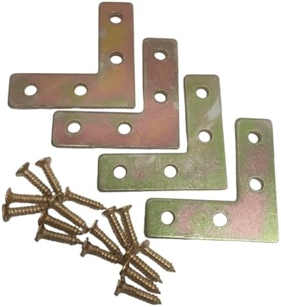 Soporte de ángulo L 2pulg metalizado set 4