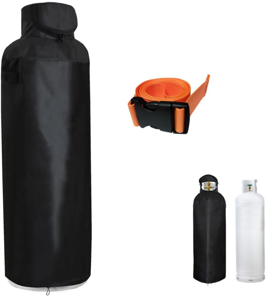 Cubierta tanque propano 100lb tela oxford impermeable negro